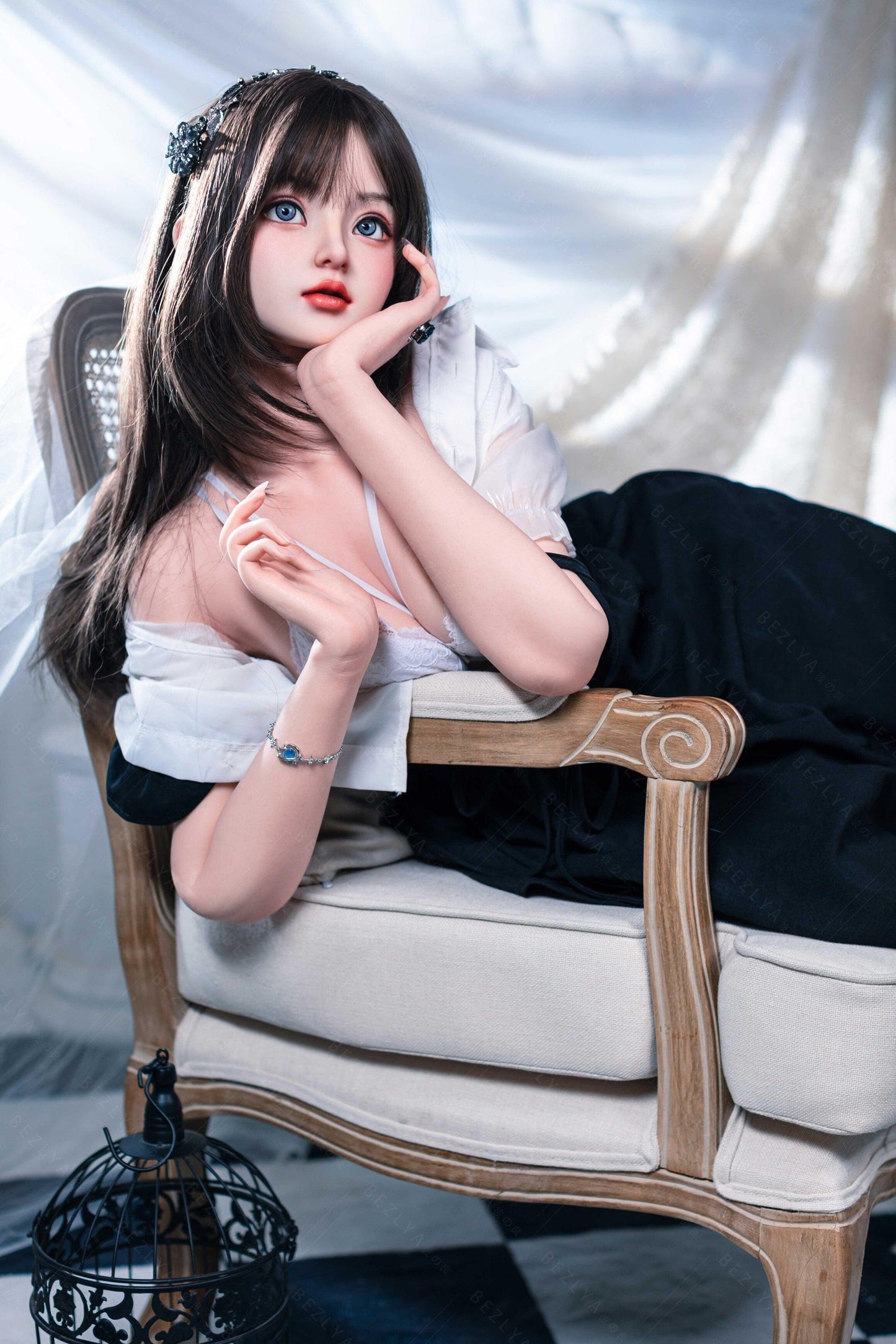 Bezlya - Convallaria - 155cm/5ft1 - 2.1 B-cup - Silicone Sex Doll - 76dollshop