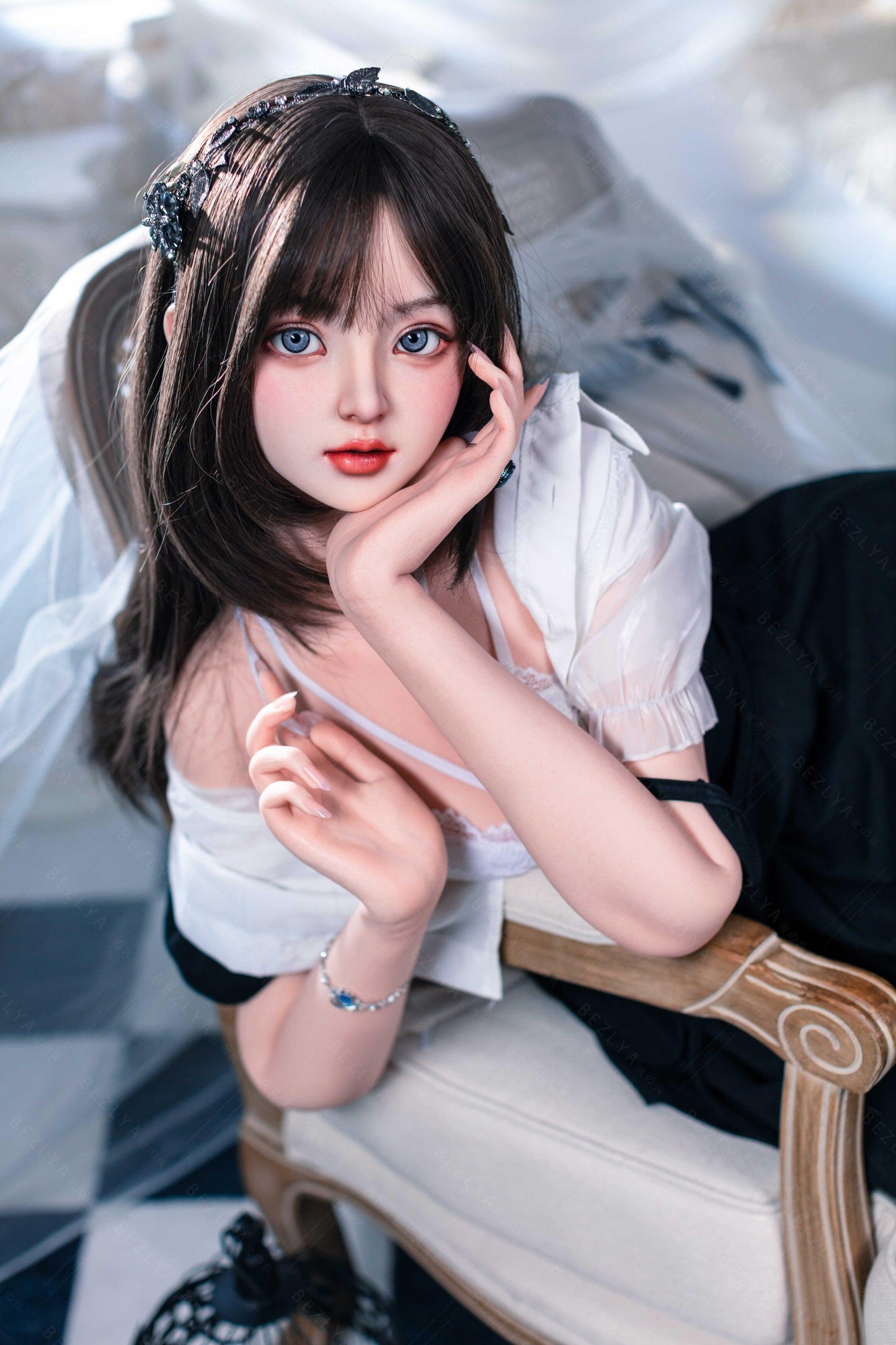 Bezlya - Convallaria - 155cm/5ft1 - 2.1 B-cup - Silicone Sex Doll - 76dollshop