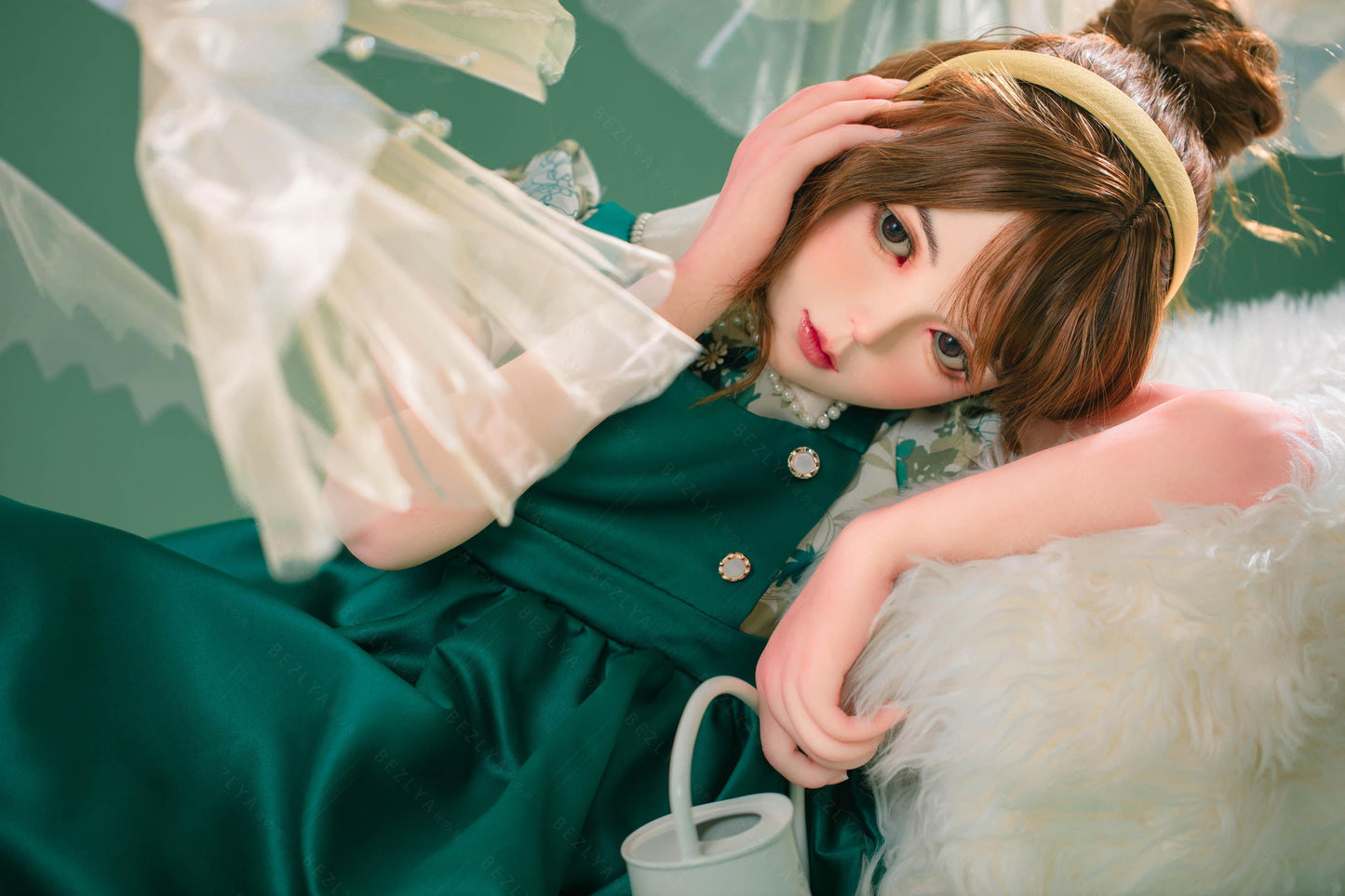 Bezlya - Ruriokoshi - 138cm/4ft6.25 - 2.0 AA-cup - Silicone Head + TPE Body Sex Doll - 76dollshop