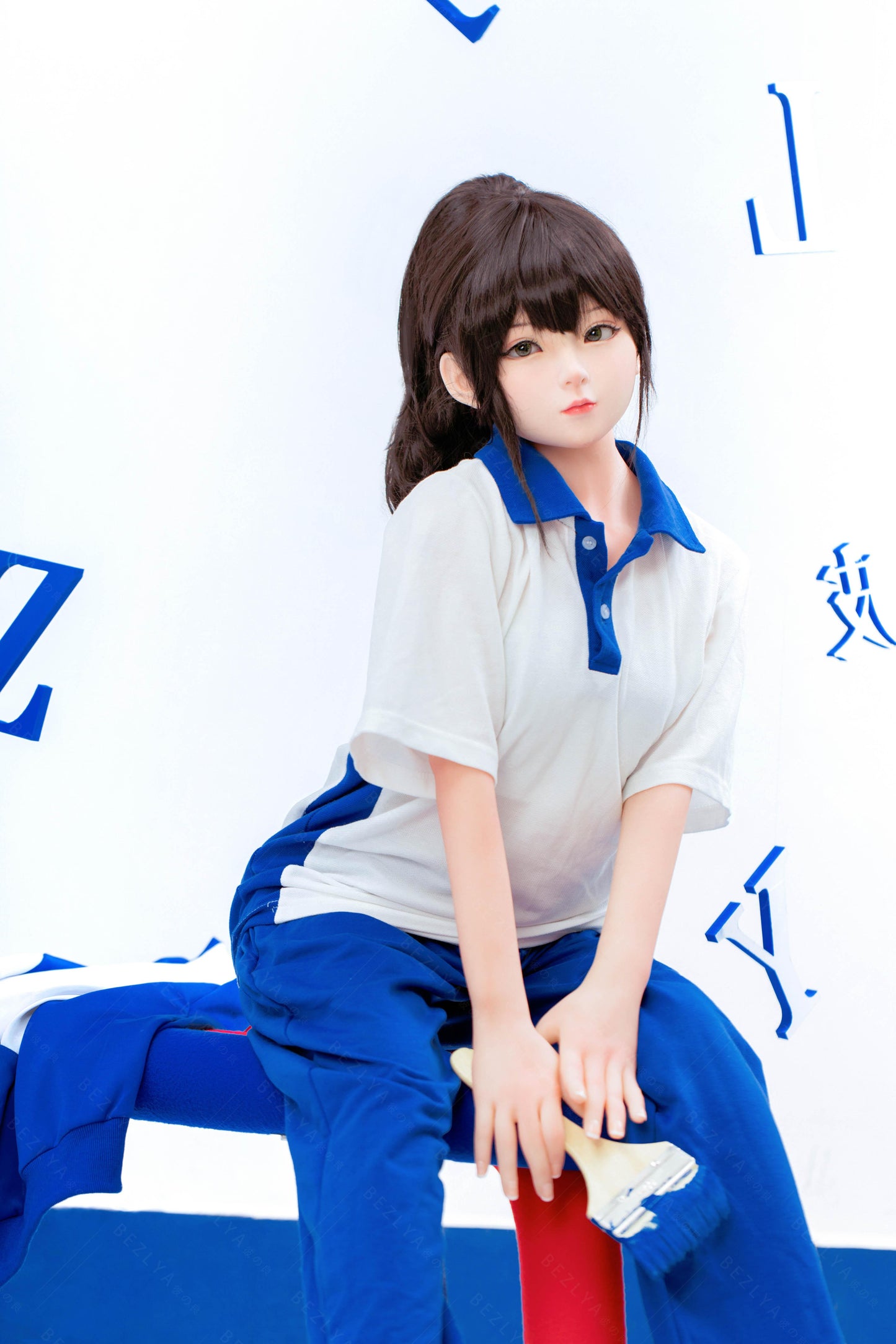 Bezlya - Jasmine - 138cm/4ft6.25 - 2.0 AA-cup - Silicone Head + TPE Body Sex Doll - 76dollshop