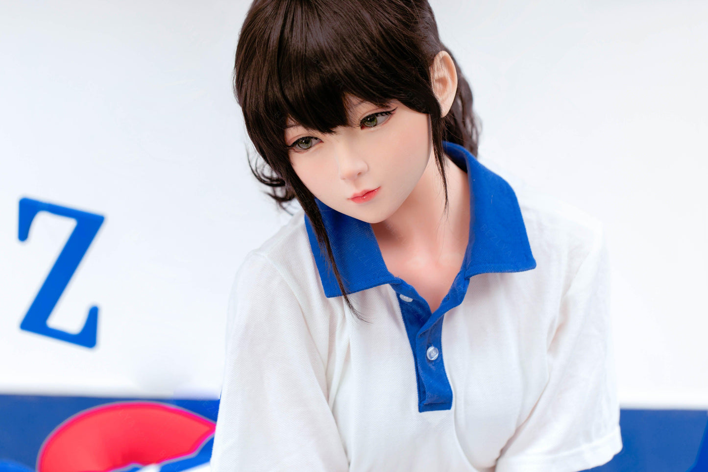 Bezlya - Jasmine - 138cm/4ft6.25 - 2.0 AA-cup - Silicone Head + TPE Body Sex Doll - 76dollshop