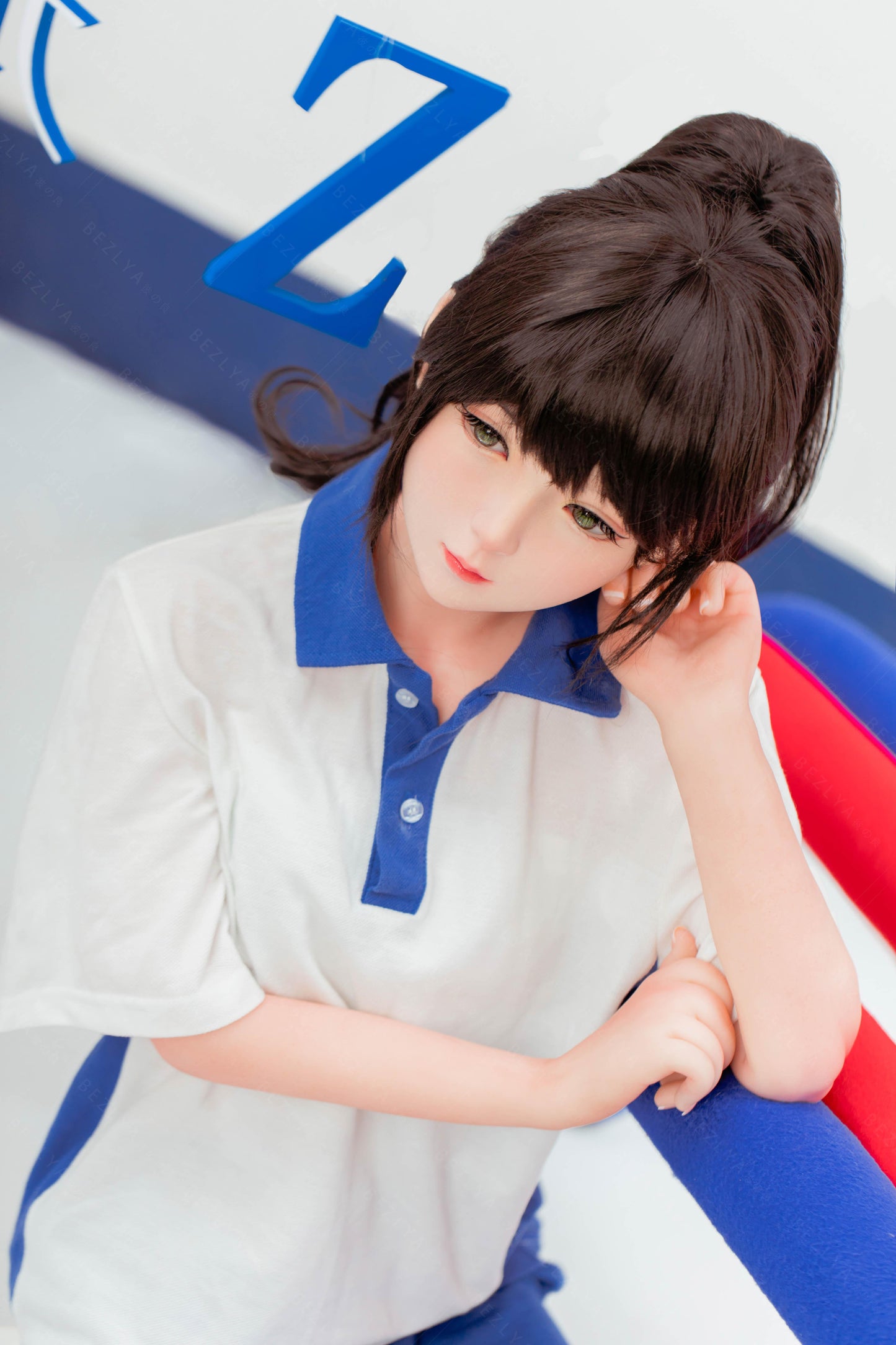 Bezlya - Jasmine - 138cm/4ft6.25 - 2.0 AA-cup - Silicone Head + TPE Body Sex Doll - 76dollshop