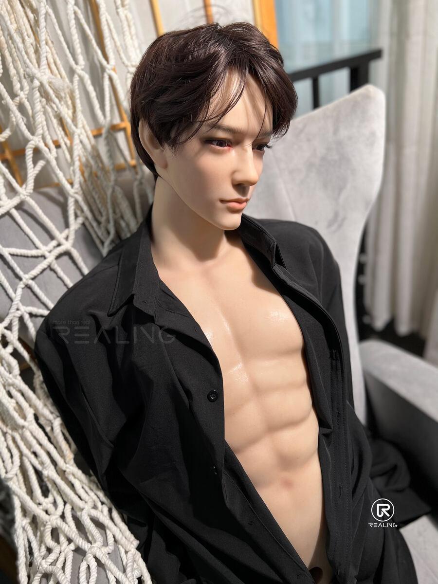 REALING - Kirin - 82cm/2ft8 - Male Torso Silicone Head + TPE Body Sex Doll - 76dollshop