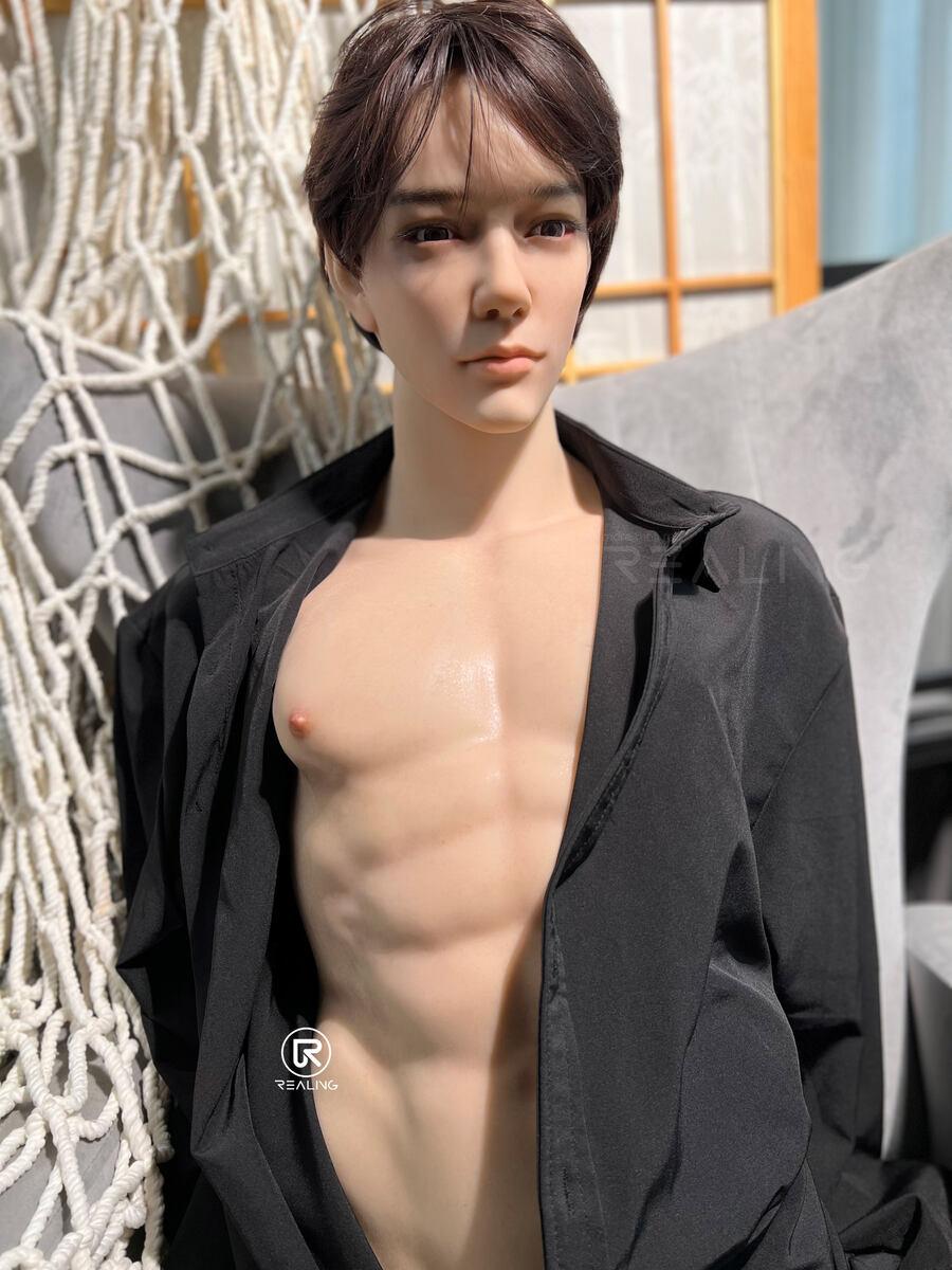REALING - Kirin - 82cm/2ft8 - Male Torso Silicone Head + TPE Body Sex Doll - 76dollshop