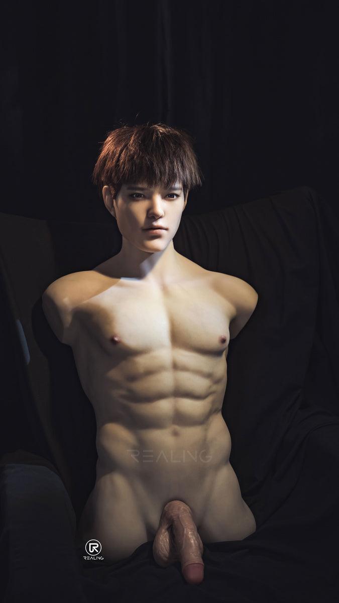 REALING - Leonardo - 82cm/2ft8 - Male Torso Silicone Head + TPE Body Sex Doll - 76dollshop