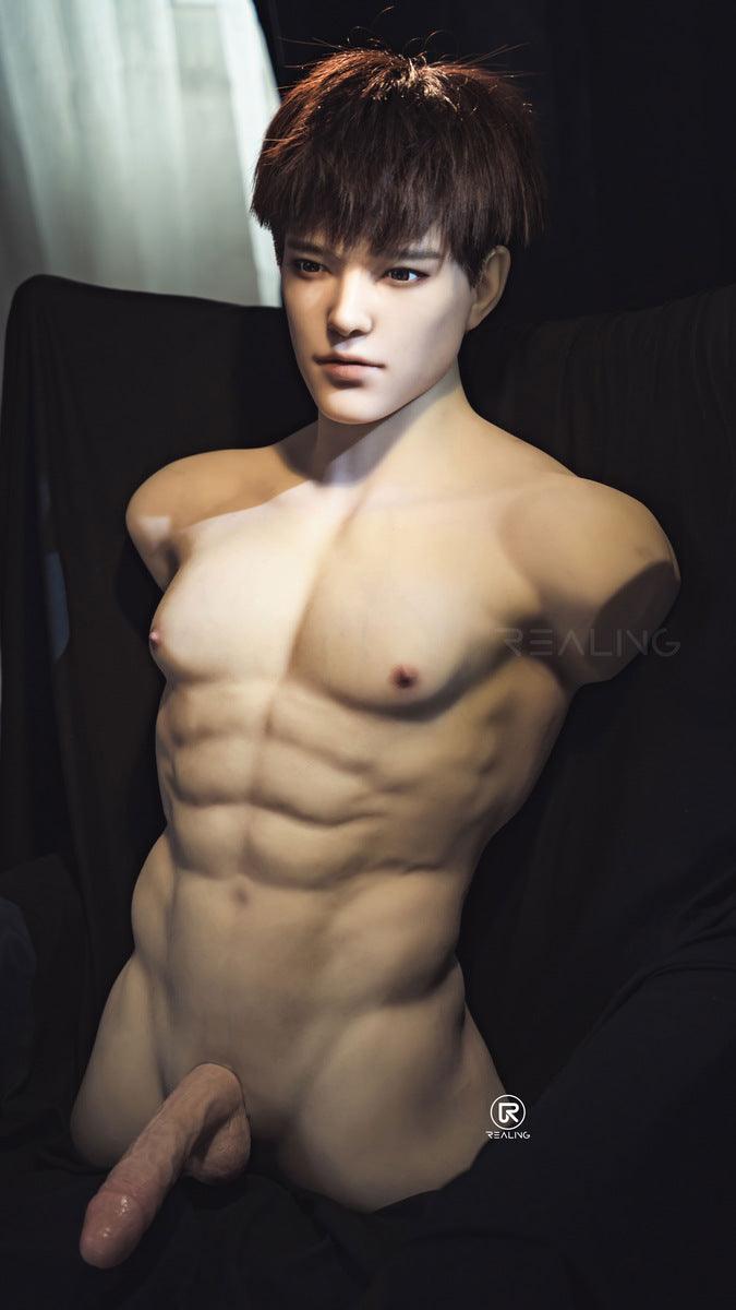 REALING - Leonardo - 82cm/2ft8 - Male Torso Silicone Head + TPE Body Sex Doll - 76dollshop