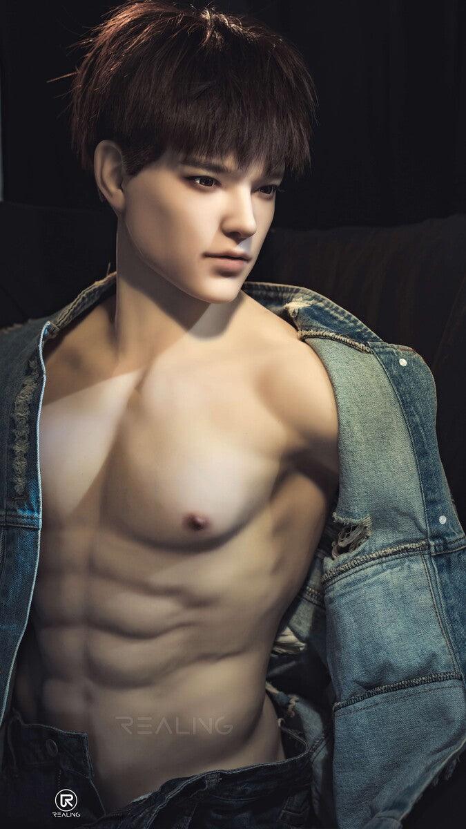 REALING - Leonardo - 82cm/2ft8 - Male Torso Silicone Head + TPE Body Sex Doll - 76dollshop