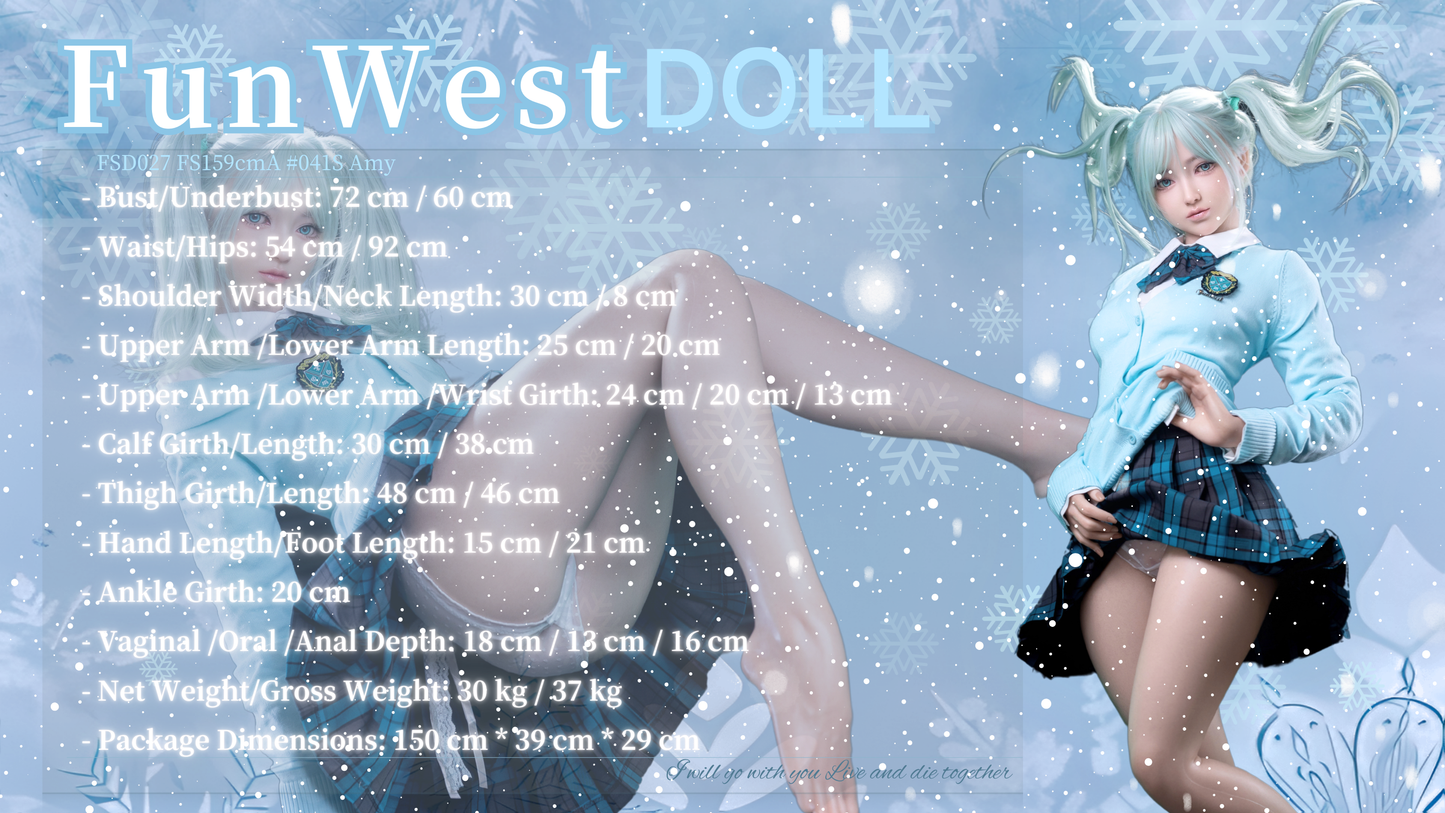 FunWest Doll - Amy - 159cm/5ft2 A-cup - Silicone Sex Doll
