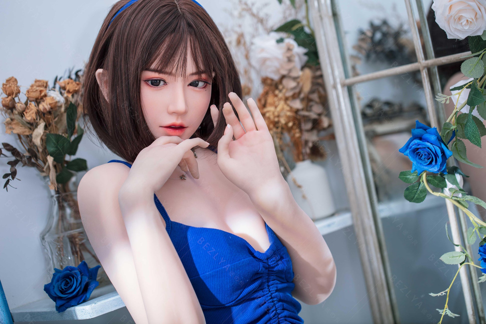 Bezlya - Lagenaria - 155cm/5ft1 - 2.0 B-cup - Silicone Head + TPE Body Sex Doll - 76dollshop