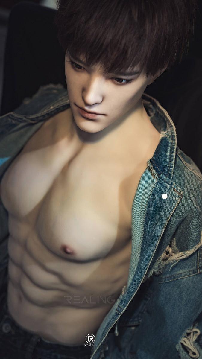 REALING - Leonardo - 82cm/2ft8 - Male Torso Silicone Head + TPE Body Sex Doll - 76dollshop