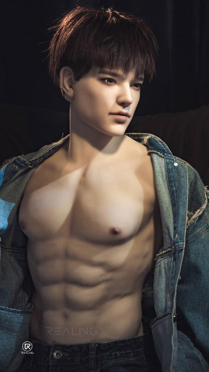 REALING - Leonardo - 82cm/2ft8 - Male Torso Silicone Head + TPE Body Sex Doll - 76dollshop