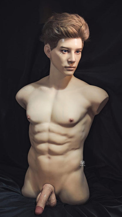 REALING - Ronin - 82cm/2ft8 - Male Torso Silicone Head + TPE Body Sex Doll - 76dollshop