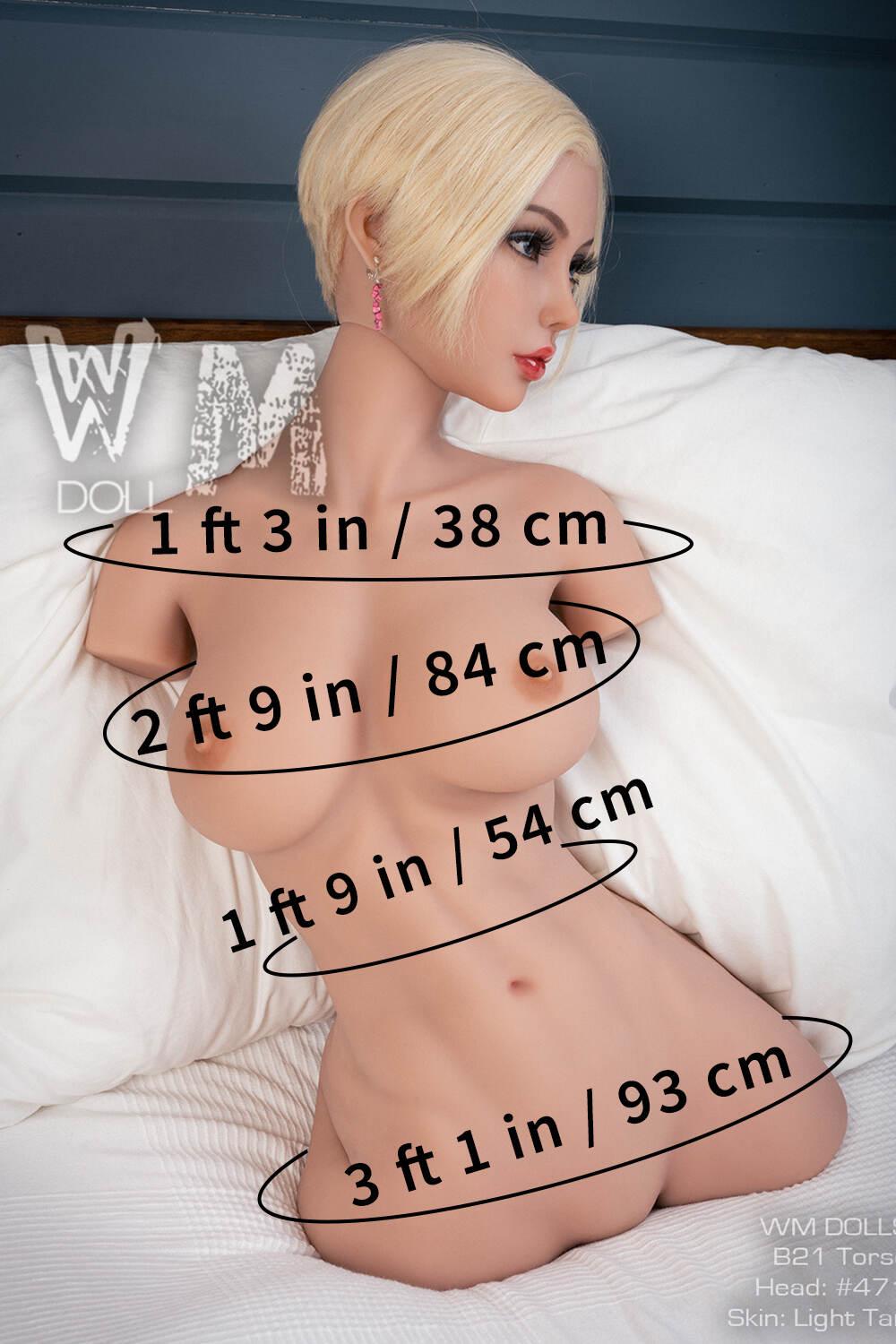 WM Dolls - Ella Finn - 82cm/2ft8 E-cup - TPE Torso Sex Doll - 76dollshop